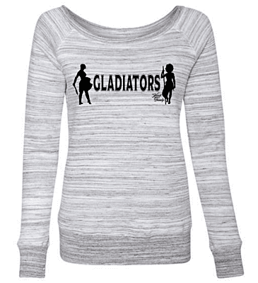 Gladiators Wide Neck Crew Sweatshirt (Heather Gray)