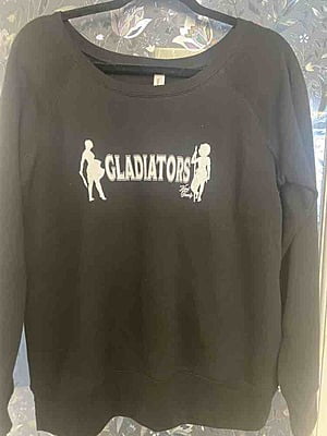 Gladiators Wide Neck Crew Sweatshirt (Black)