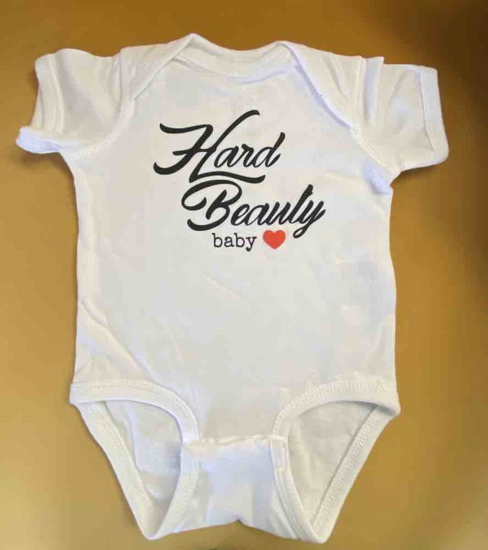 HardBeauty Baby- solid white onesie