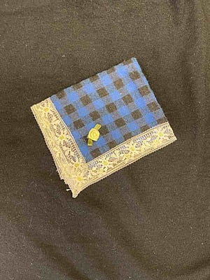 Boo Rag-Blue w Yellow Ribbon Favor