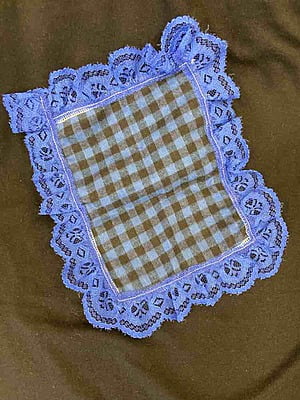 Boo Rag- Blue and black w blue lace