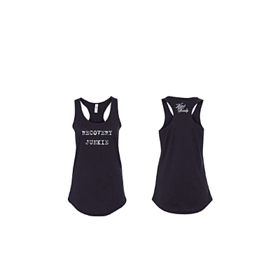 Recovery Junkie Racerback Tank- Black